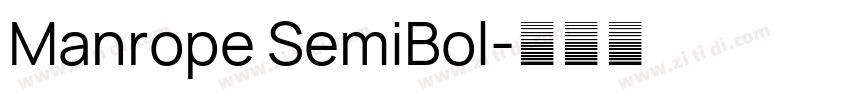Manrope SemiBol字体转换
